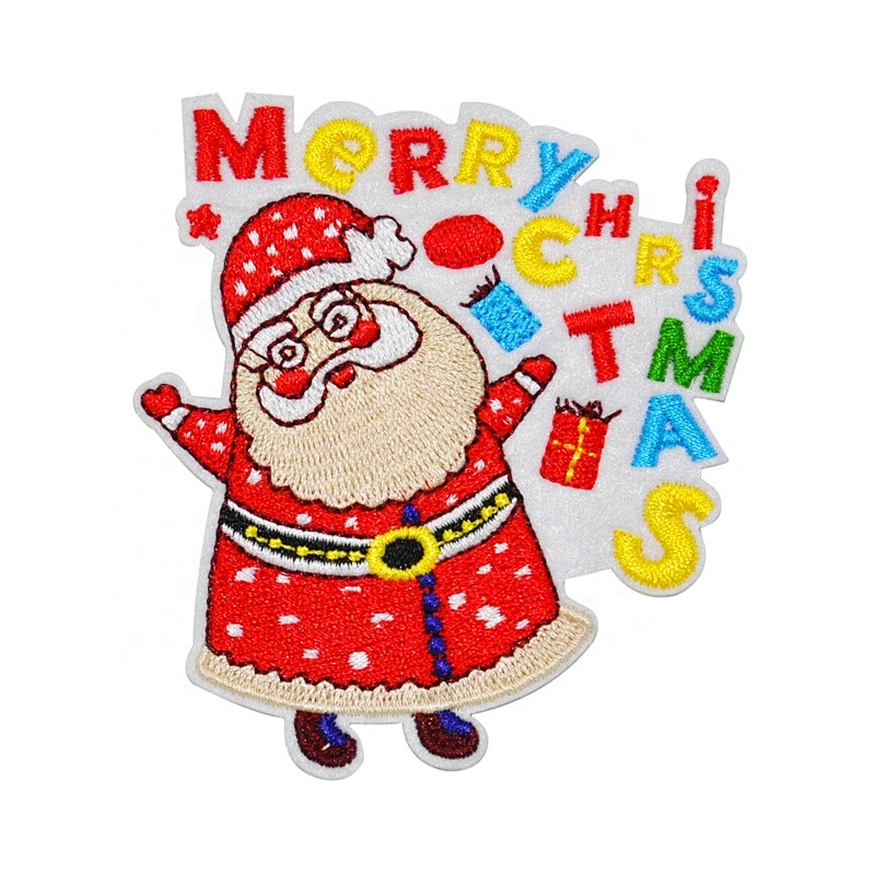Christmas ornaments embroidered cloth applique flower high-end clothing accessories patch applique Christmas applique embroidery