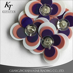 Custom 4cm 3Dflower applique,sequin flower patch