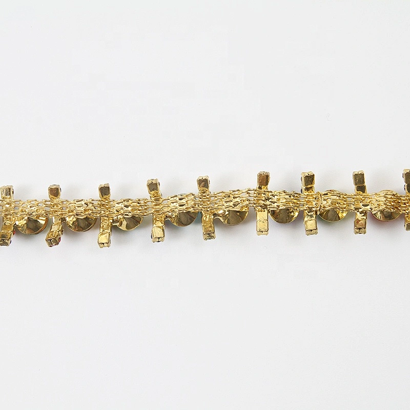 New design DIY rhinestone beaded clothes garment accessories for women crystal bead chain