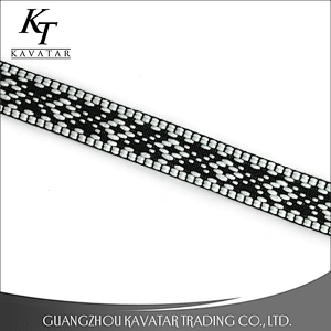 Wholesale ethnic jacquard ribbon trim,customized design embroidery ribbon tape for garment