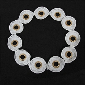 Kavatar Custom Diamond Polyester Lace With Eyelet Trim