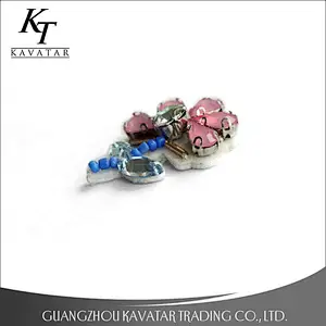 High quality new style fashion flower patches,rhinestone inset