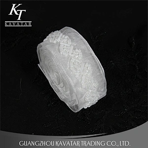 2.5cm width white beaded lace trim wholesale