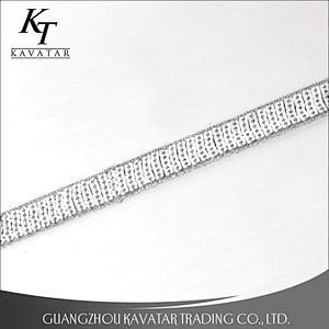 Fashion embroidery pink sequin grosgrain ribbon for garment