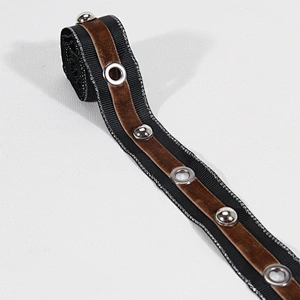 New fashion  velvet eyelet lace trim tape