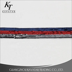 Fashion Embroidery Sequin Ribbon Lace Decorative Trim Tape