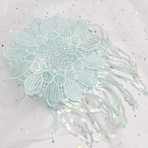 Factory supplies water - soluble bead embroidery clothing accessories lace embroidery fabric sequins decoration