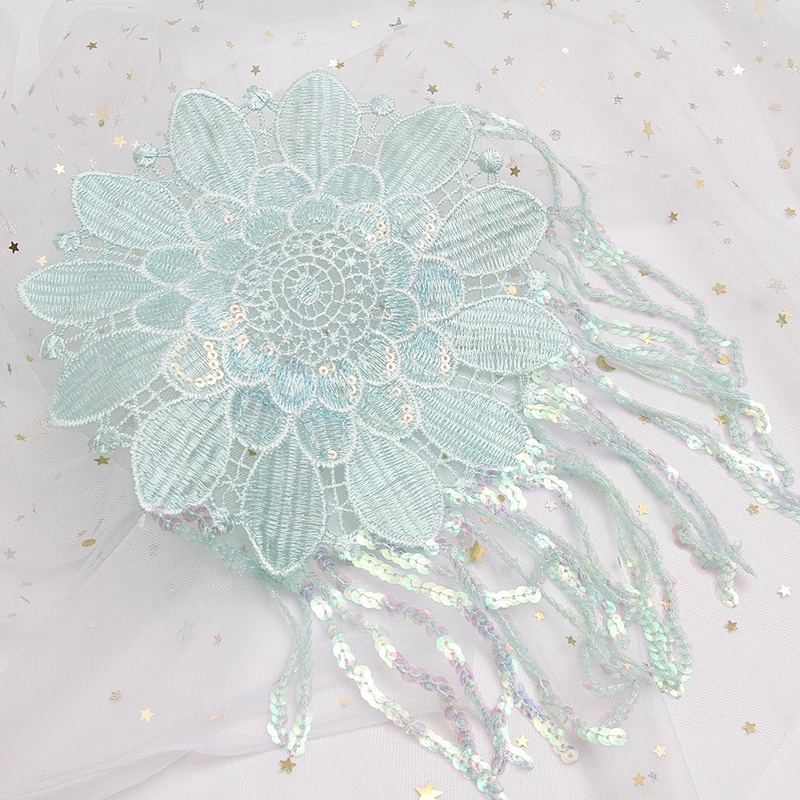 Factory supplies water - soluble bead embroidery clothing accessories lace embroidery fabric sequins decoration