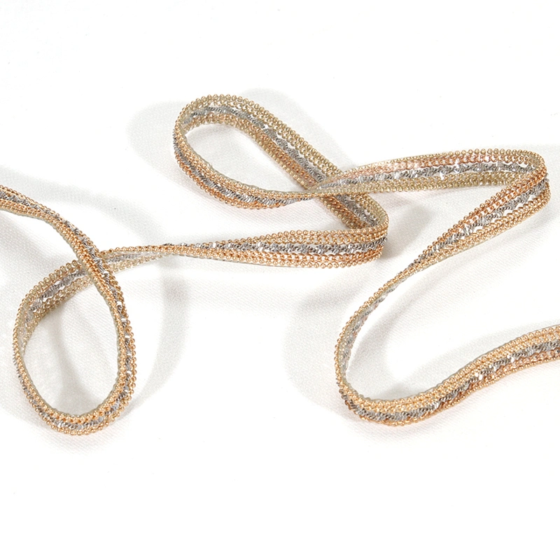 Mini Gold Accessories Chain Bordered Hot Fix Rhinestone Trim for Hats Shoes Clothes