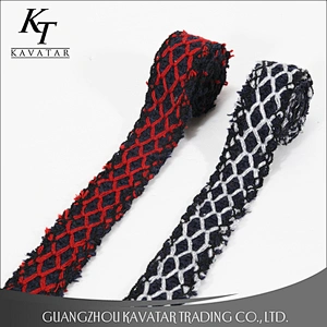 Decorative Moire ribbon Red woven ribbon