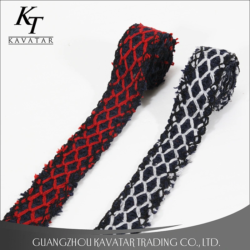 Decorative Moire ribbon Red woven ribbon