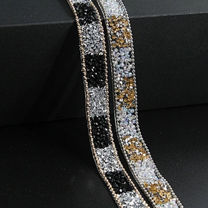 Kavatar Wholesale  beaded patches hotfix rhinestone Hotfix Trimming Theme Rhinestone Of Clothing  Hotfix trim Iron on trims