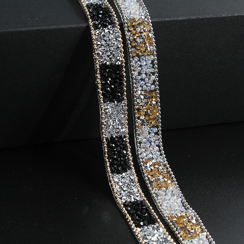Kavatar Wholesale  beaded patches hotfix rhinestone Hotfix Trimming Theme Rhinestone Of Clothing  Hotfix trim Iron on trims