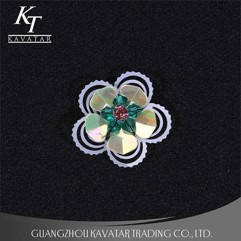 Wholesale Handmade Beaded Rhinestone 3D Sequin Flowers