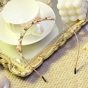 Headbands for women 2020 Korean baroque diamond flower hair band web celebrity street beat hair band