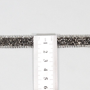 Shimmering hot fix rhinestone transfer trim for clothing embellishment