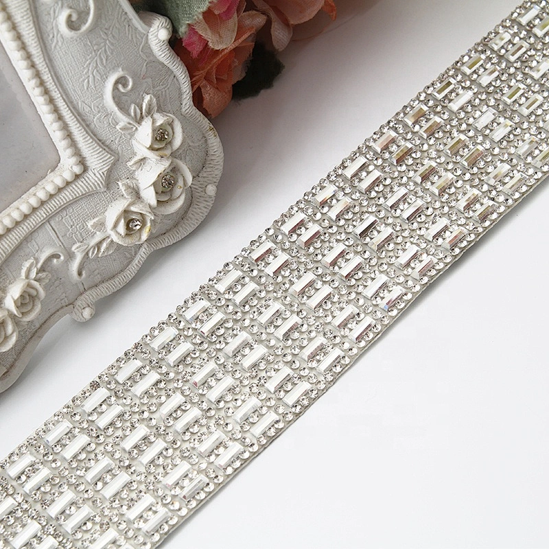 Kavatar  Wholesales Hotfix trimming rhinestone hotfix banding crystal diamond rhinestone transfer tape iron trimming
