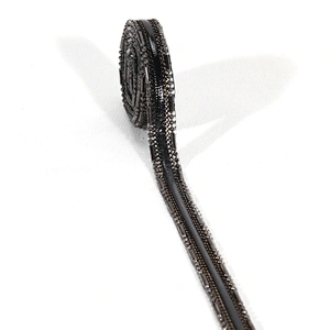 China Supplier Black Plastic Beads Iron On Hotfix Rhinestone Trim