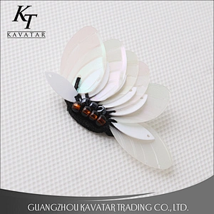 Kavatar Manufacturer Wholesale Flower Applique Custom Sequin Patches For Clothes