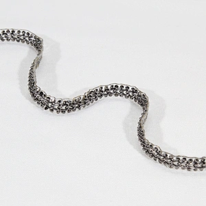 Unique Beaded Stud Hot Fix Trim Tape with Accessories Circle Chain
