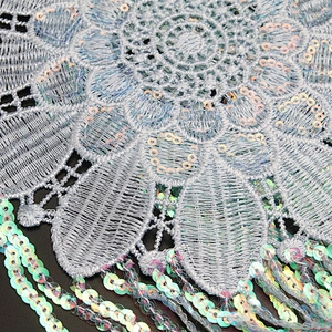 Factory supplies water - soluble bead embroidery clothing accessories lace embroidery fabric sequins decoration