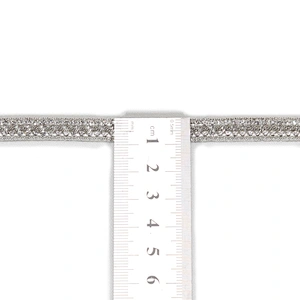 Decorative 1cm Accessories Beads Edged Hot Fix Rhinestone Trim for Garments