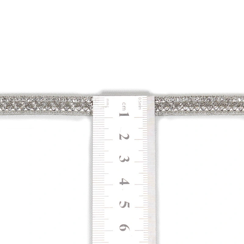 Decorative 1cm Accessories Beads Edged Hot Fix Rhinestone Trim for Garments