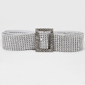 Trendy Heart Shape Buckle Crystal Rhinestone Waistband for Fashion Garments