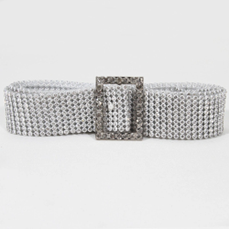 Trendy Heart Shape Buckle Crystal Rhinestone Waistband for Fashion Garments