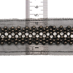 kavatar  wholesale new Handmade Bead lace Embroidered Tulle Trim wedding with Accessories Beads Crystals & Rhinestones