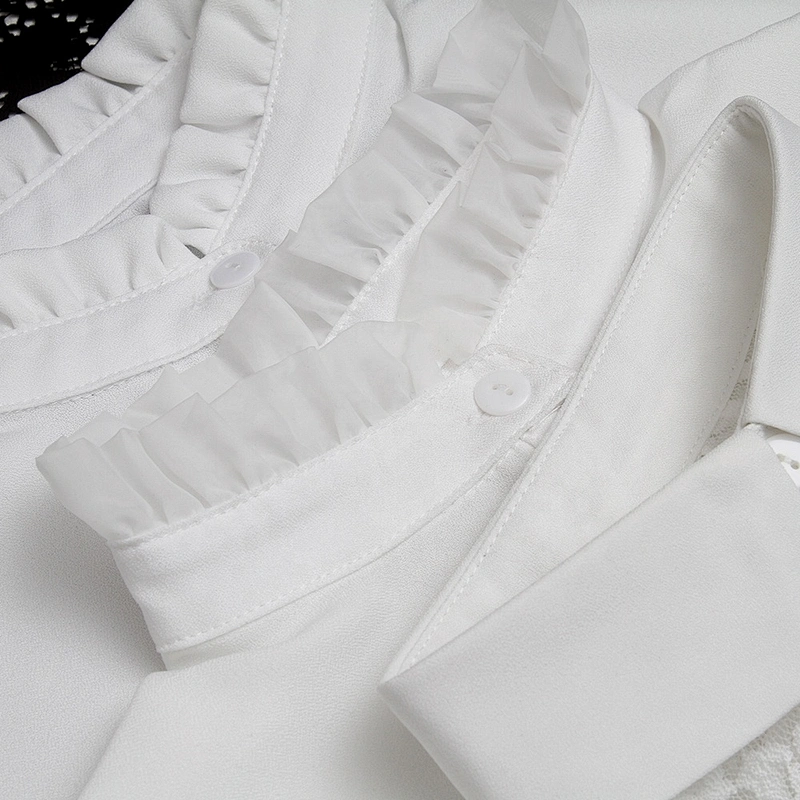 The Korean version of the removable collar dress and shirt for women in the workplace is available from stock