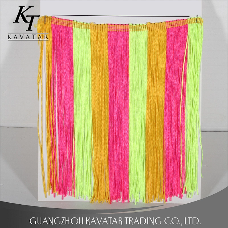 Wholesale fancy long fringes trim for dance dress