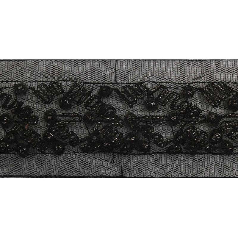 kavatar  wholesale new Handmade Bead lace Embroidered Tulle Trim wedding with Accessories Beads Crystals & Rhinestones