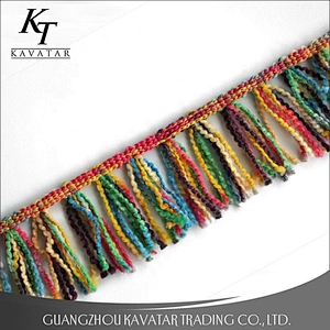 Wholesale Customized Hight Quality Colors Cotton Tassels Curtain Fringe