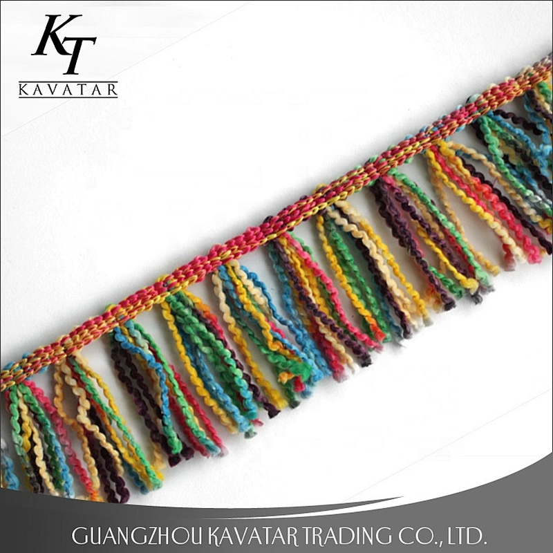 Wholesale Customized Hight Quality Colors Cotton Tassels Curtain Fringe
