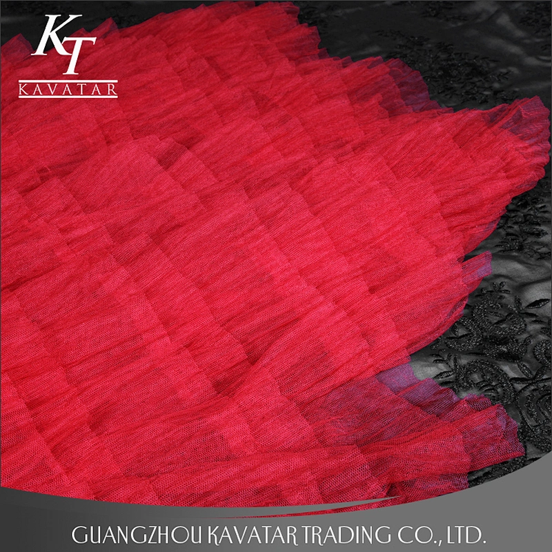 New Arrival Red Layered Ruffled Lace Trimming