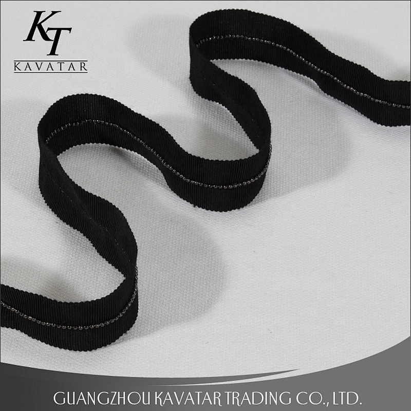 Factory Price Polyester Grosgrain Tape With Mini Accessories Bead