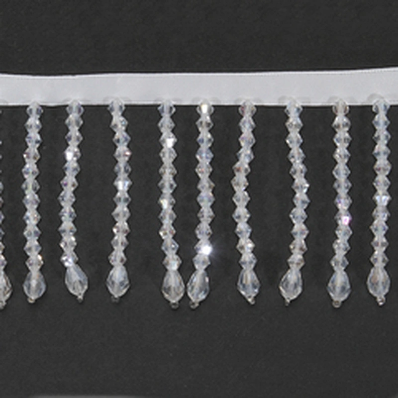 Multi-color Decorative Crystal Rhinestone Fringe Tassel Trim for Fashion Accessories Garments Design