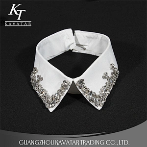 wholesale New fashion neck design collar for stand collar with crystal rhinestone for women clothing Neck Collar Trim