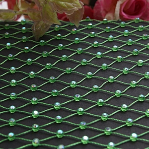Wholesale Rhinestone Mesh crystal rhinestone mesh Fabric for rhinestone face mask bling bling crystal mesh