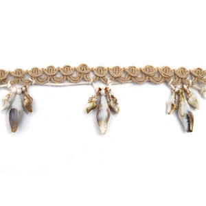 Wholesale tassels lace trim for garment rhinestone Pearl fringe tassel trimming  jute tassel trim