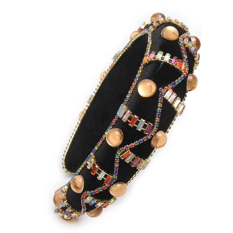 wholesale rhinestone hair band sponge flannel creative fluffy fashion girls hair band hair band women baroque