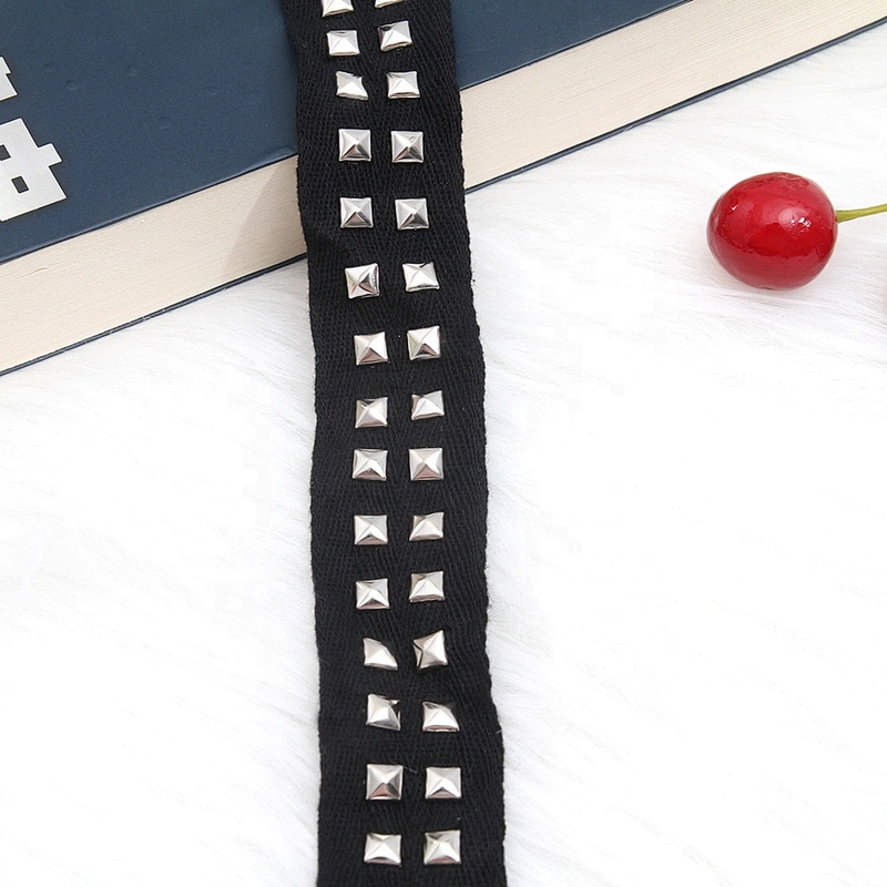 Studs trim ribbon diy handmade costume dress Shoelace Net Cord Sewing Garment Accessories trim Design Rivets Trims