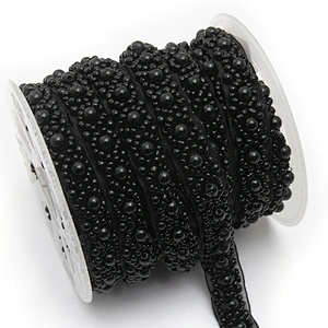 kavatar  wholesale new Handmade Bead lace Embroidered Tulle Trim wedding with Accessories Beads Crystals & Rhinestones