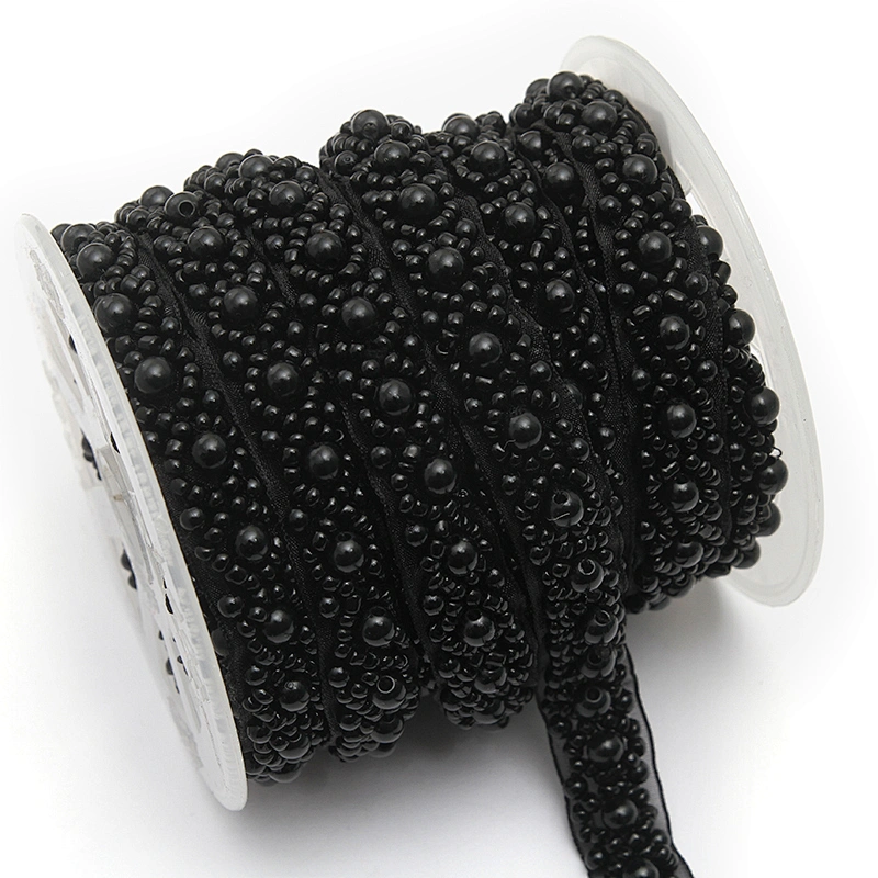 kavatar  wholesale new Handmade Bead lace Embroidered Tulle Trim wedding with Accessories Beads Crystals & Rhinestones