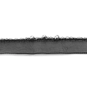 Wholesale Chain lace trim beaded 1.3 cm Sew-On lace trim Polyester net mesh Lace trimmings for clothes  Accessories