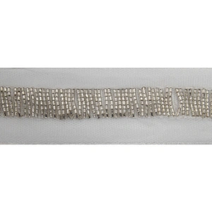 kavatar  wholesale new Handmade Bead lace Embroidered Tulle Trim wedding with Accessories Beads Rhinestones