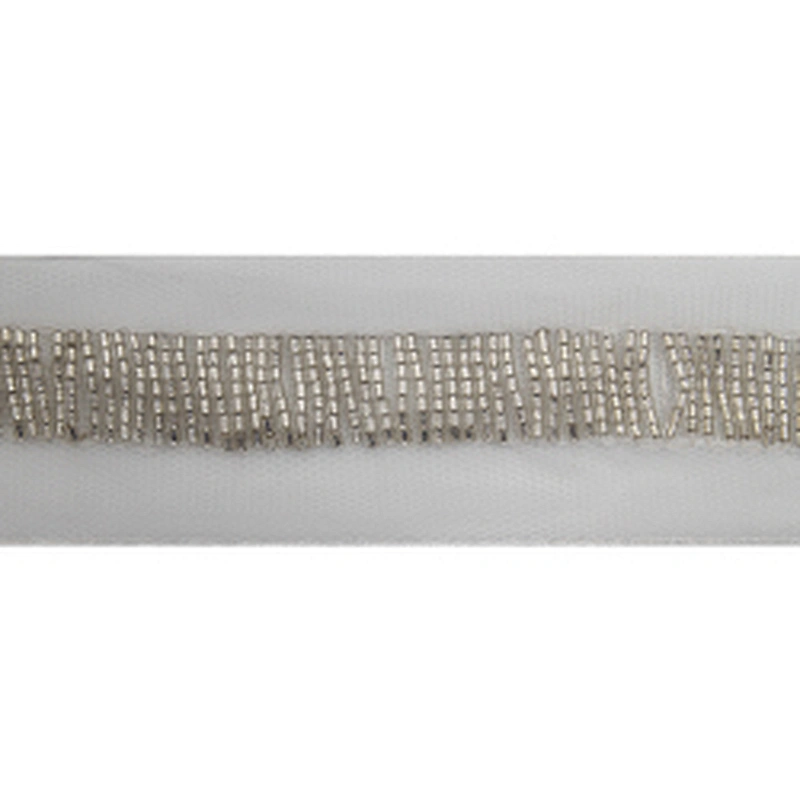 kavatar  wholesale new Handmade Bead lace Embroidered Tulle Trim wedding with Accessories Beads Rhinestones