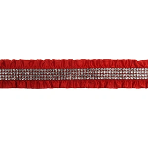Wholesale Rhinestone by  Shoes Slippers Sandals Accessories upper for sandal women Cotton lace trim