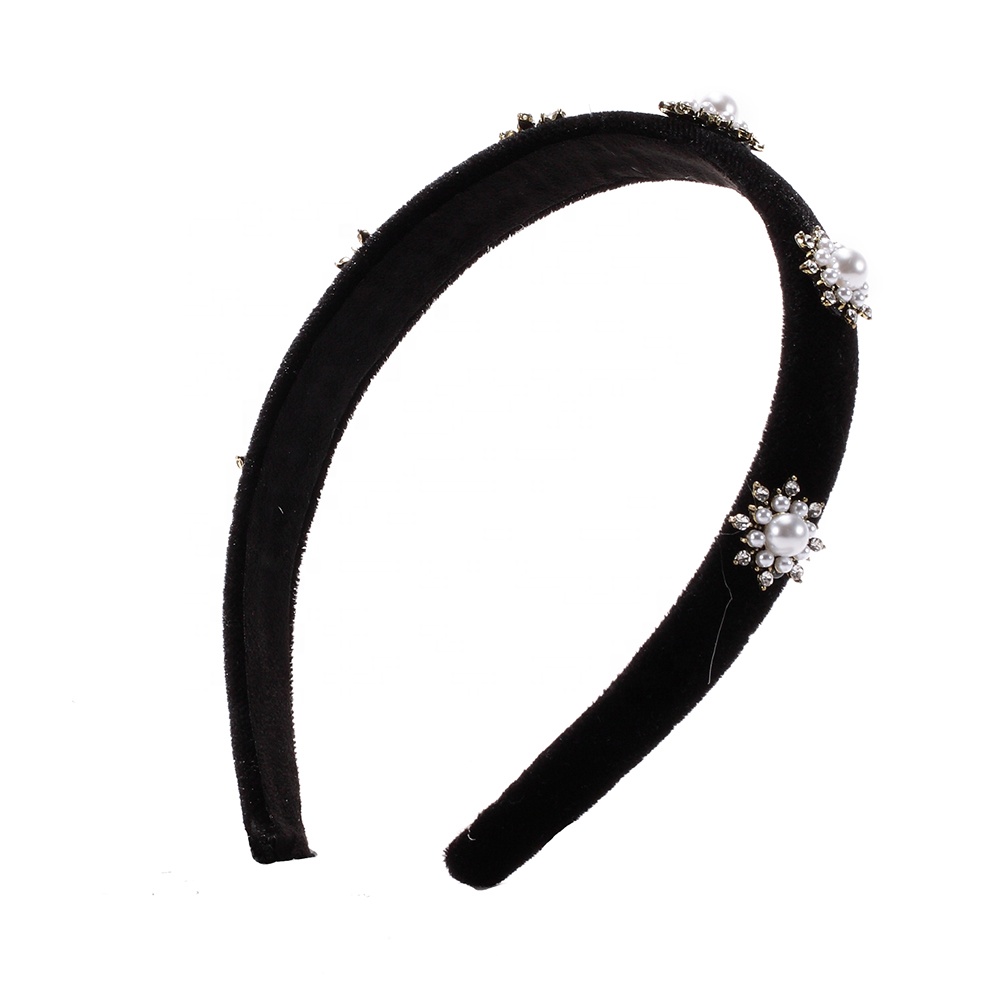 Manufacturers direct European and American style black winter hairband retro street ring hair accessories